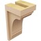Ekena Millwork 4"W x 4"D x 8"H Wide Warren Rough Cedar Woodgrain TimberThane Corbel, Primed Tan CORUR04X04X08WARRCPR - alternate 2